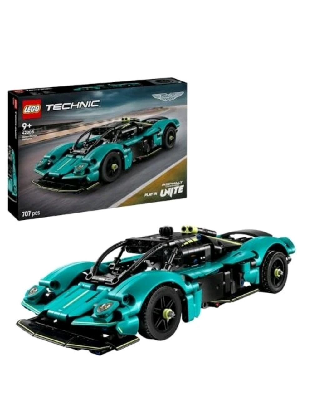 Lego Technic Teal and Black Aston Martin Valkyrie Racing Model #42208